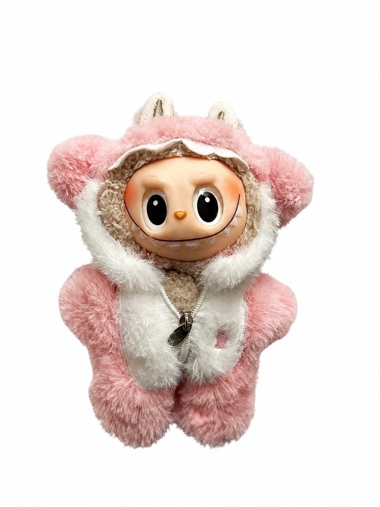 POP MART Other - Pink Hooded Monster Plush Doll with Removable Vest